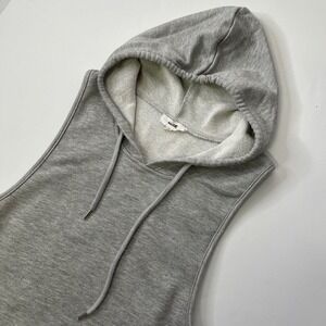 NUDE Brand Womens Gray Sleeveless Hoodie Sweater Dress, NUDE Brand Hooded 515